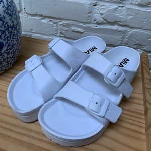 MIA White Foam Platform Slides